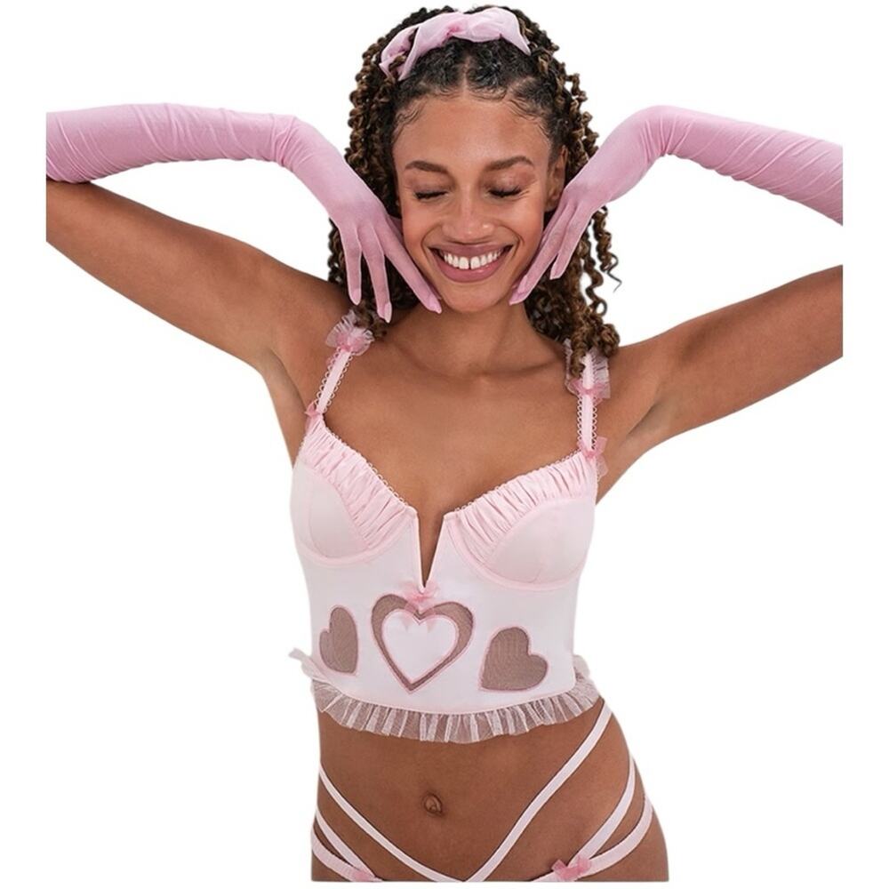 NWT For Love and Lemons Heart Bustier Size Small - Picture 3 of 8